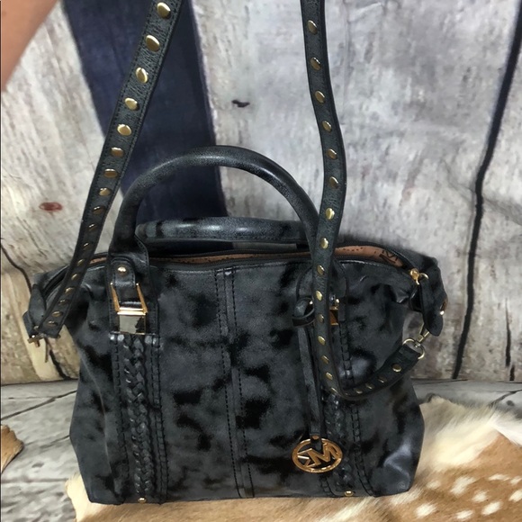 Michael Michelle Black Distressed Bag - Picture 3 of 8